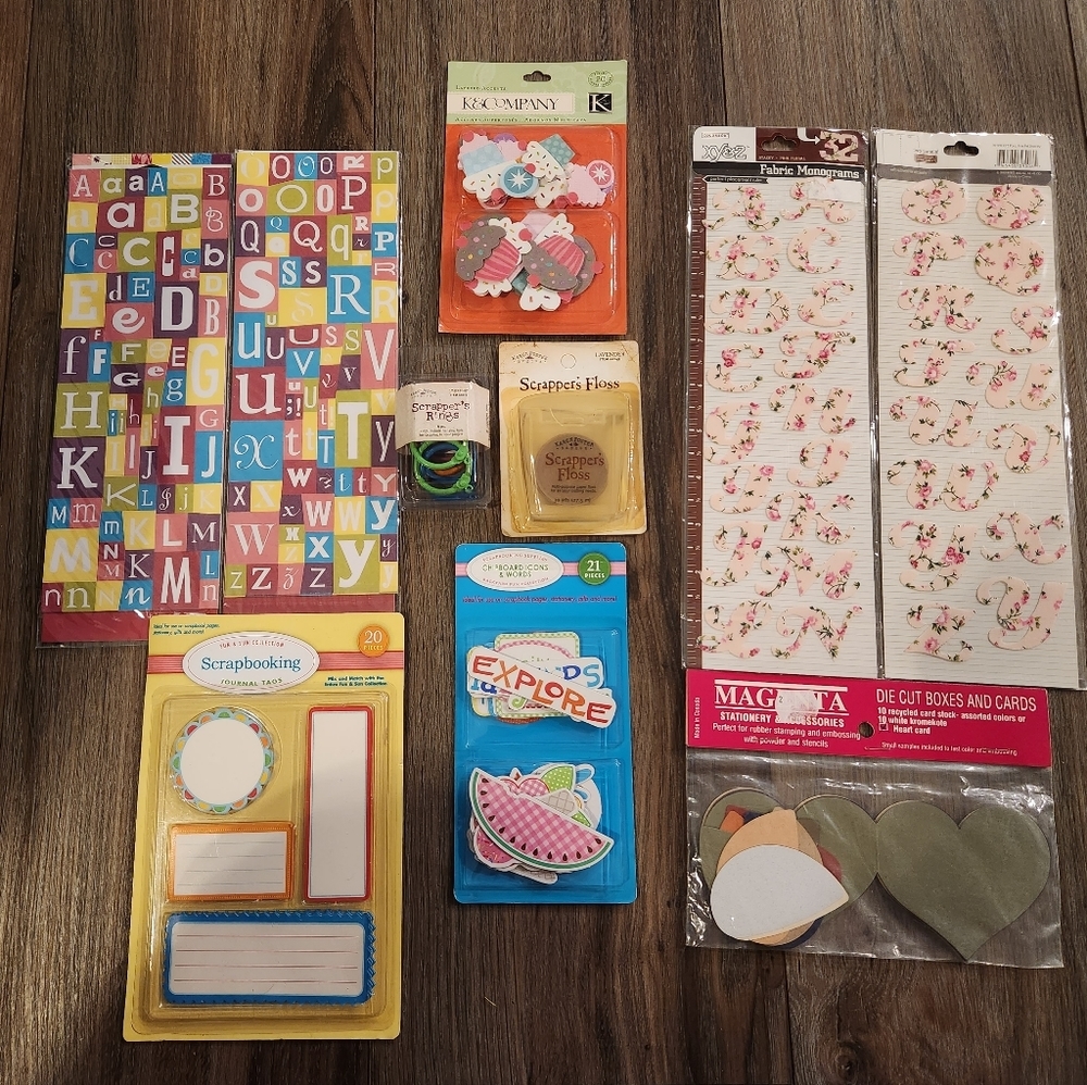 Scrapbook Lot - Stickers & Embelishments‎
